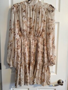 House of Harlow 1960 Beige Chiffon Blouse